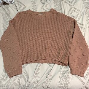 Jessica Simpson Textured Knit Sweater - Tan